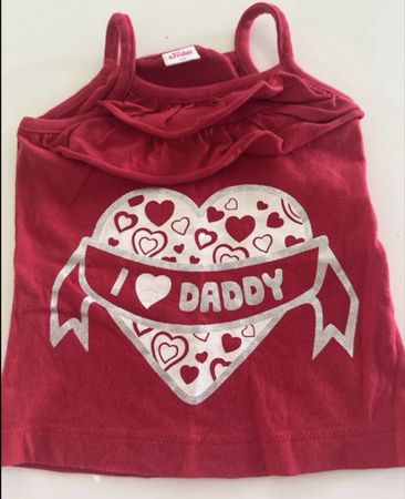 Girl Smile T-Shirt Rot Herz Print Grösse 68