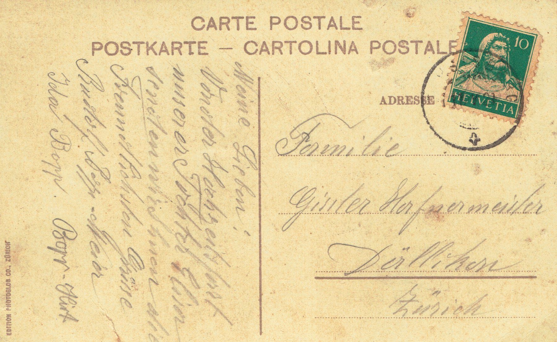 Cartoline postali: Feusisberg SZ, um 1915 – Usato da Otelfingen venduto da Schmitte9 1