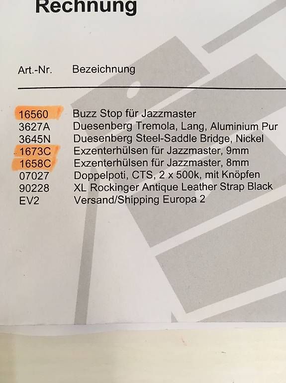 Fender Strumenti musicali: Jazzmaster / Buzz Stop / Bigsby / Hülse – Usato da Elgg venduto da salamirecords 2