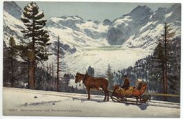 BERNINASTRASSE Pferde-Schlitten-Fahrt - Morteratschgletscher