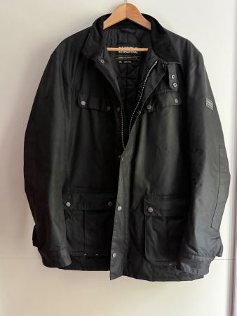 Barbour International Duke Wax Jacket - black, XXL (eher XL)