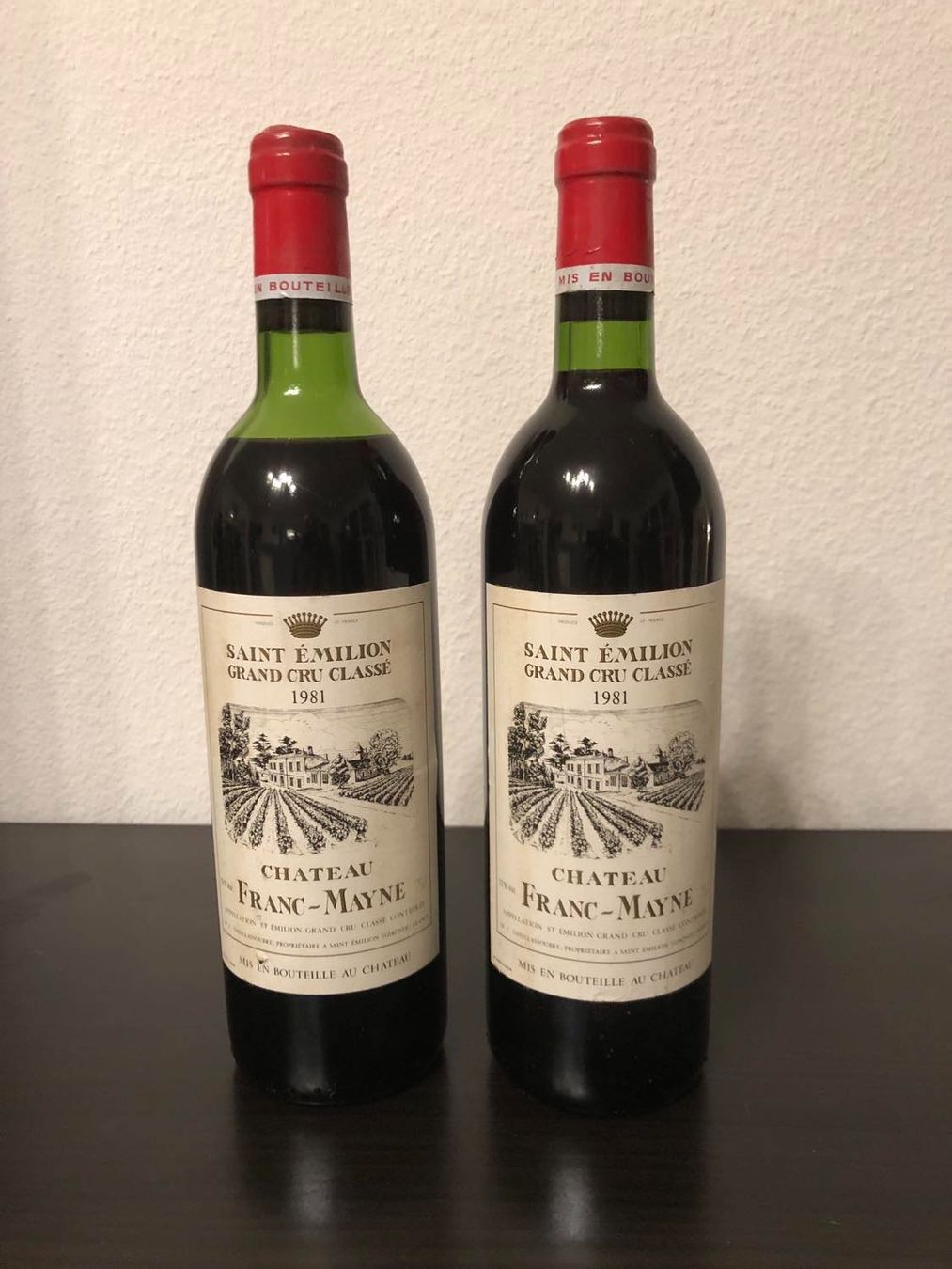 Vino: 2X 1981 CHATEAU FRANC-MAYNE – Nuovo e nell'imballaggio originale da Münchenstein venduto da weinundspirituosen