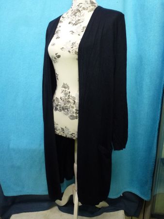 S OLIVER STRICKJACKE DUNKELBLAU FEINSTRICK GR 46 OHNE VERSCH