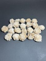 22 Deko-Papierblumen naturfarben, für Deko & Basteln wie NEU