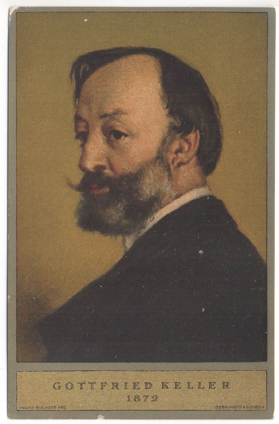 Cartoline postali: BUNDESFEIER-POSTKARTE 1919 Gottfried Keller 1872 – Usato da Jona venduto da philajona