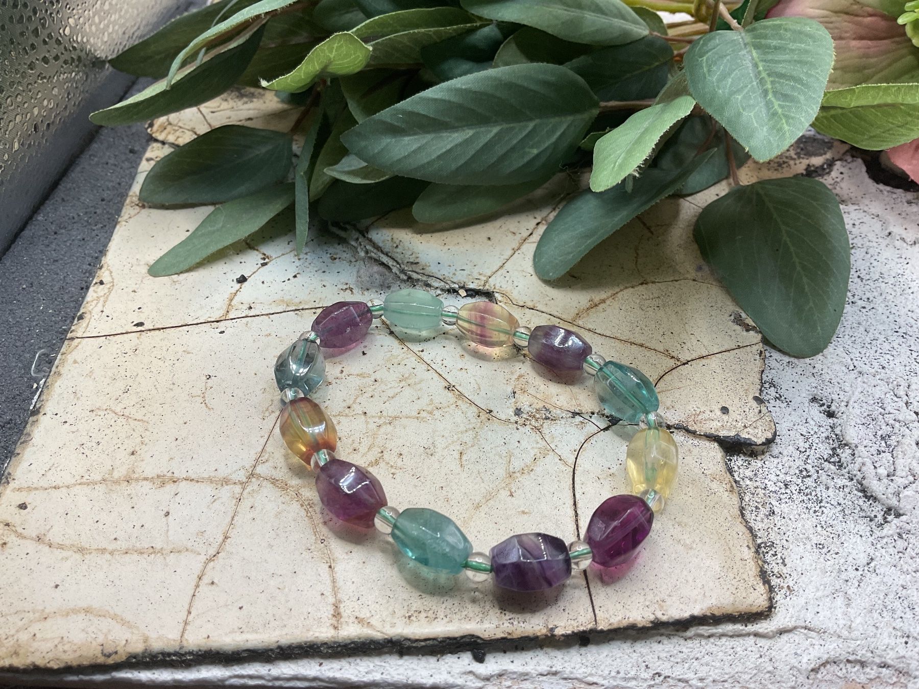 Armbänder & -reifen: Armband elastisch mit Fluorit – Neu (gemäss Beschreibung) aus Luzern von S.Kern01 2