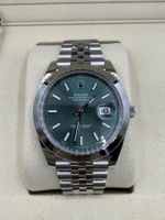 Rolex Datejust 41 126300 Grün 07/2026 Full Set Jubilee