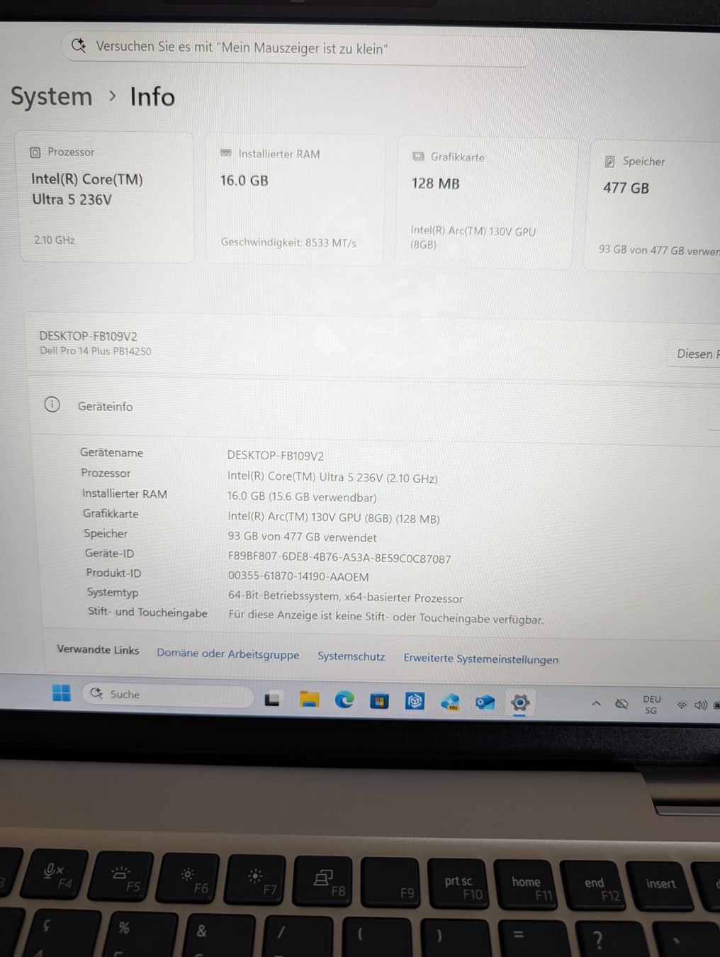 Dell Notebook: Dell Pro 14 Plus ab 1.- – Nuovo (secondo la descrizione) da Sissach venduto da Kilrathy 4