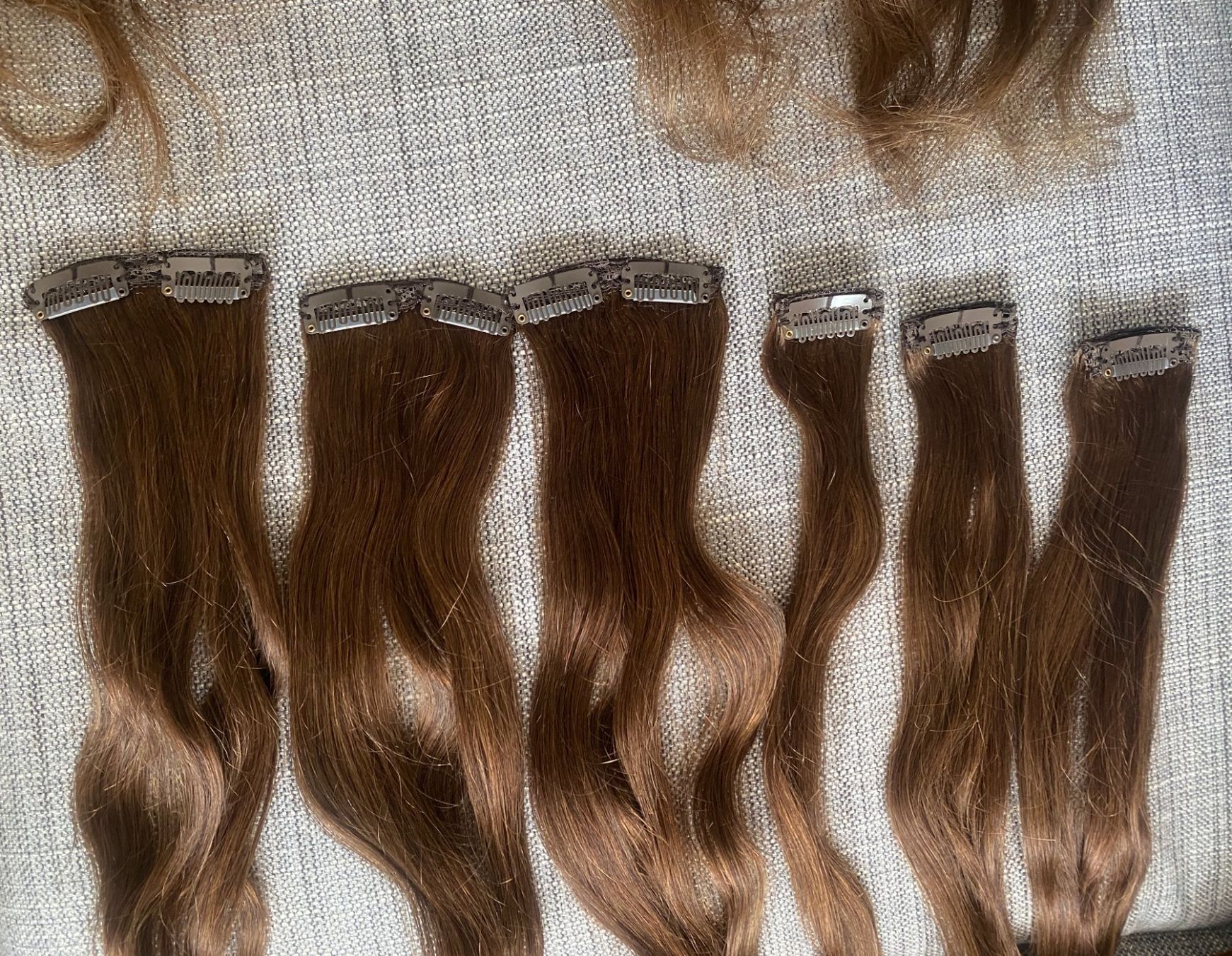 Parrucche: Echtes Haar Clip-in Extensions "Chocolate brown" – Usato da Thalwil venduto da gb_ea2000 4