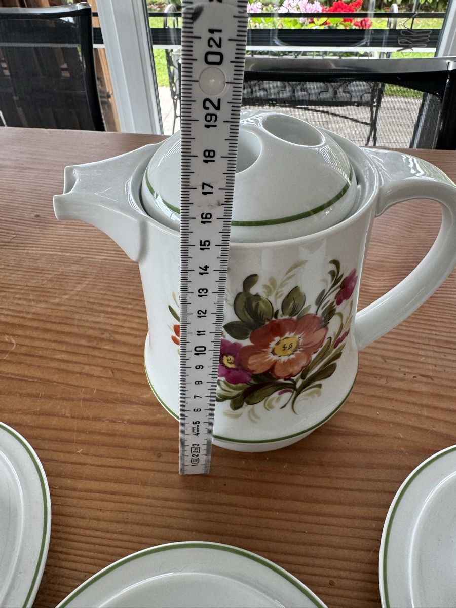 Set di piatti: Retro Kaffeegeschirr mit Blumenmuster , Langenthal  – Usato da Lanzenhäusern venduto da Galaa 1