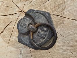 Antikes Gusseisen Gewicht 5kg mit Ring