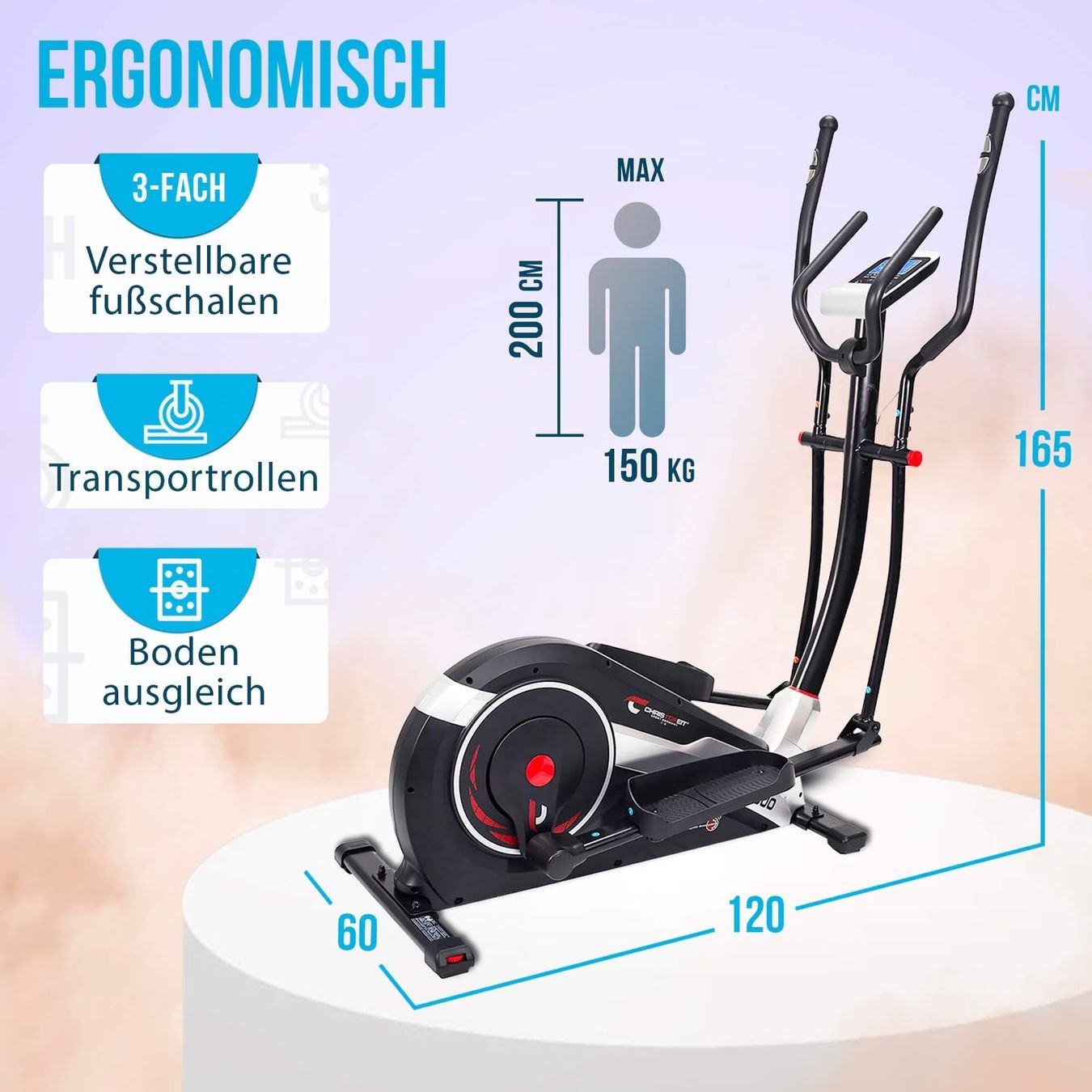 Hometrainer: Christopeit Crosstr Erg. AX 8000 – Usato da Neuchâtel venduto da con_vgg8 4