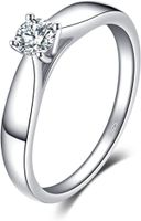 925 Sterling Silber Solitär Ring / Bague Solitaire argent