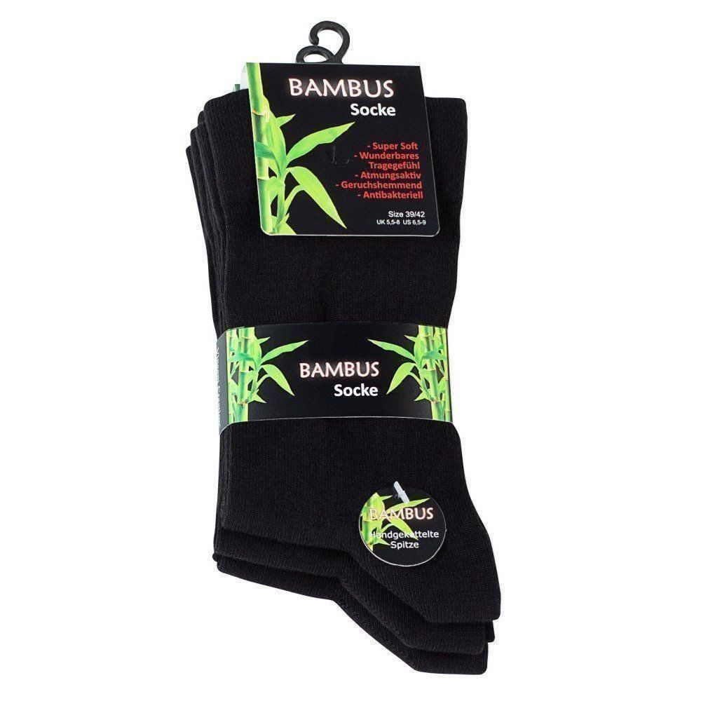Calze: BAMBUS PREMIUM schwarz 43/45 - 3x3er Pack – Nuovo e nell'imballaggio originale da Hausen AG venduto da body-vital 1