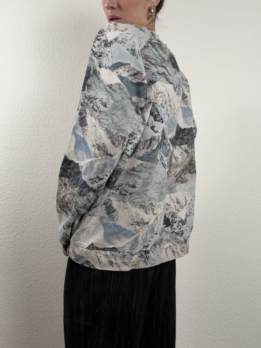 Pulls & Sweat-shirts: Pullover Mountains Print Long Sleeve Size XL Unisex – D'occasion à Knonau par Grapesvintage 3
