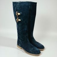 Bottes Tommy Hilfiger en cuir daim bleu. Pointure 38