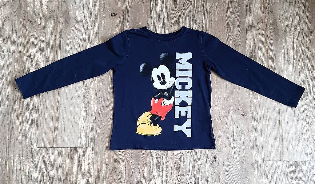 Maglioni & Felpe: Herziges Langarmshirt mit Mickey Mouse blau Gr. 116 – Usato da Bütschwil venduto da enzian008