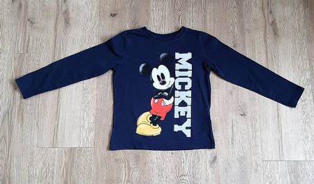 Herziges Langarmshirt mit Mickey Mouse blau Gr. 116