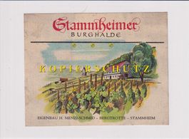 Etikette für Wein - Stammheimer Burghalde /bd