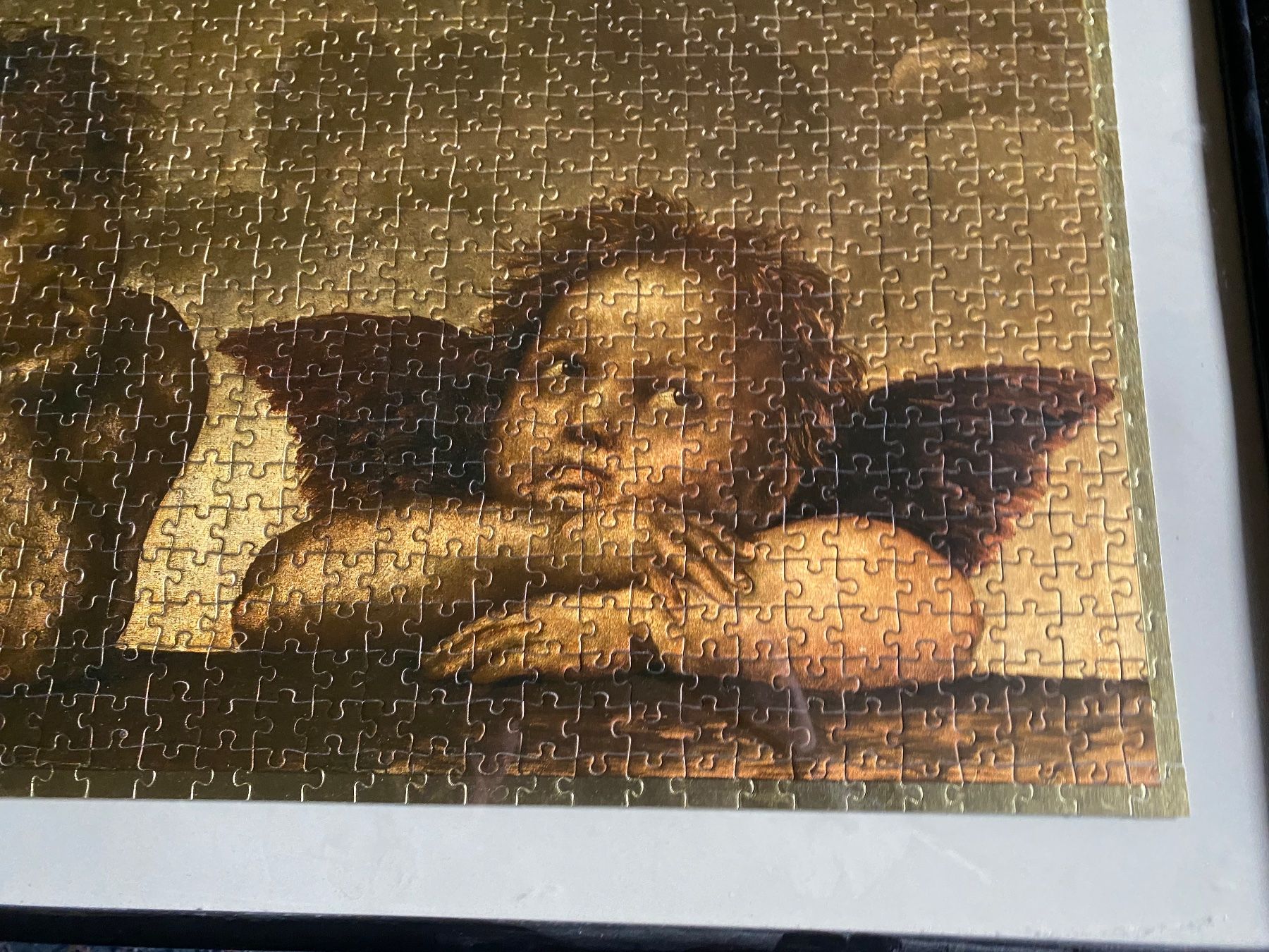 Puzzle: wunderschönes Puzzle 2 nachdenkliche Putten  im Rahmen – Usato da Abtwil SG venduto da steph61 3
