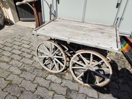 Antiker Handwagen Verkaufswagen Leiterwagen