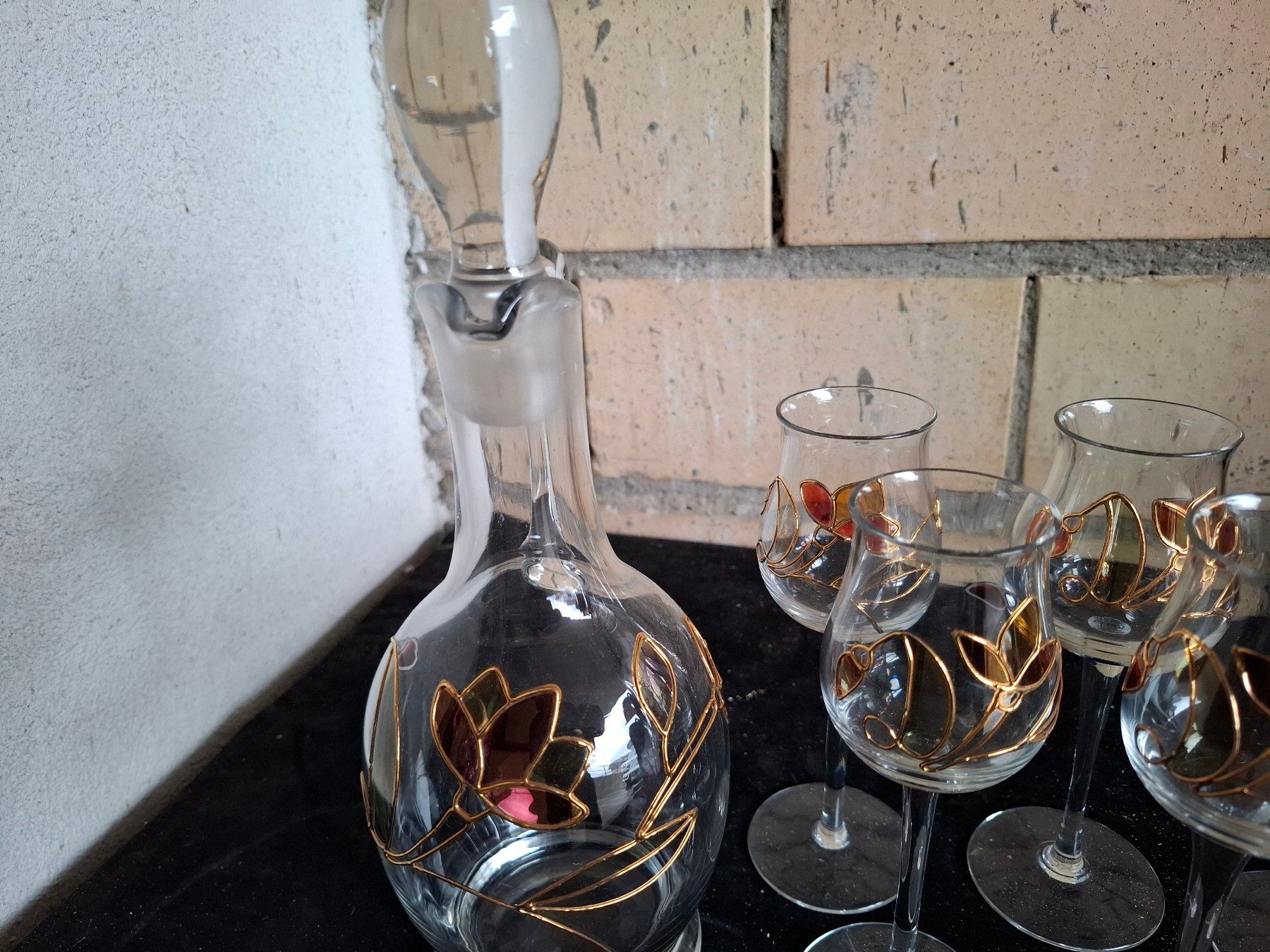 Caraffe: Karaffe mit 5 Gläsern, Glas, Herbstdeko, neuwertig! – Usato da Schönholzerswilen venduto da clyde123 2