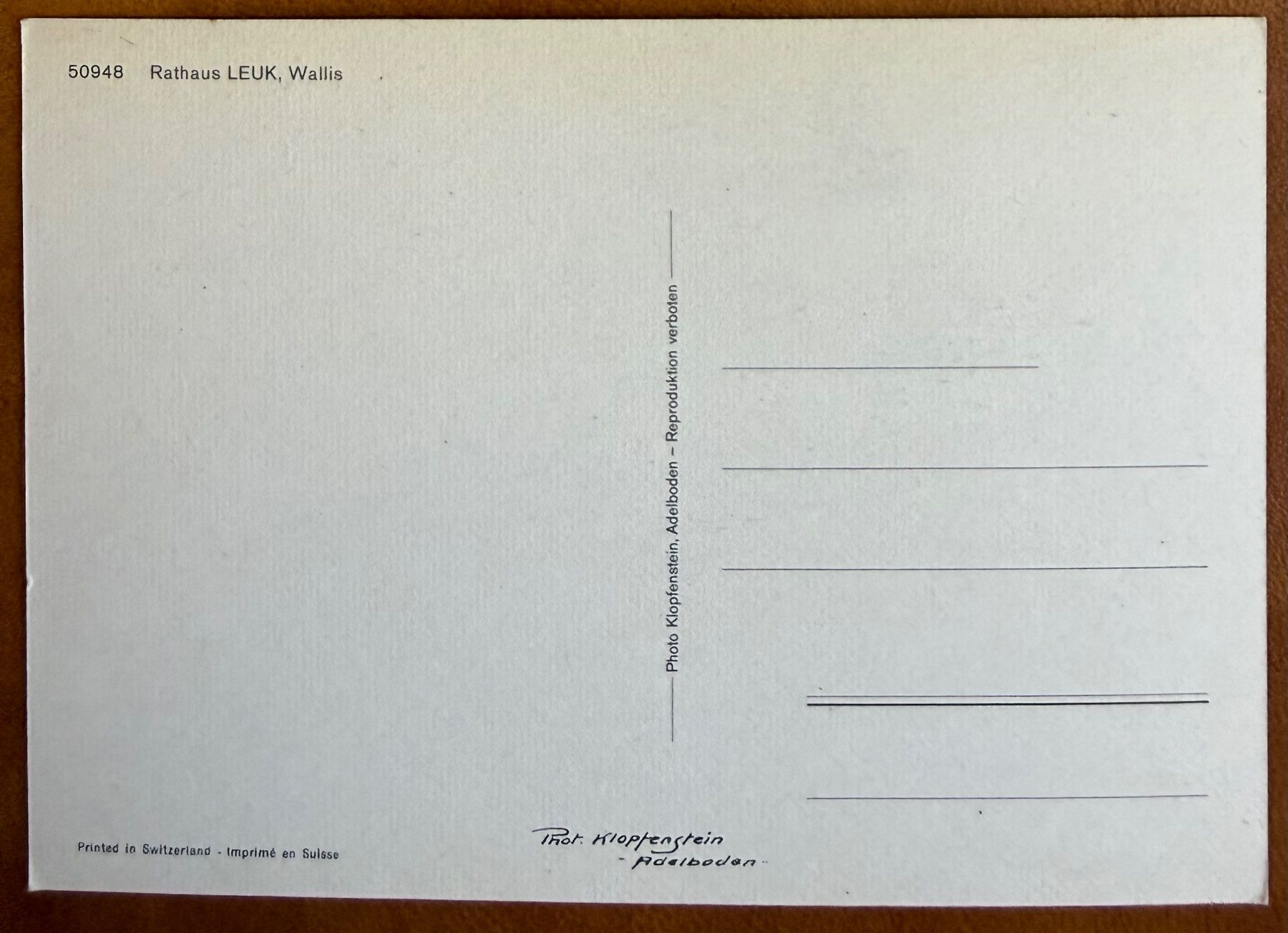 Ansichtskarten: Leuk - Le château - Carte ancienne – Gebraucht aus Lutry von Ediego 1