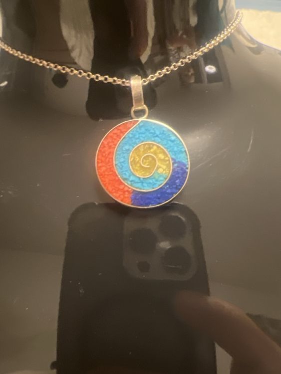 Collier Pendentif Spirale En Cristal/ Zircon Sur Argent 925 - Neuf Avec Certificat