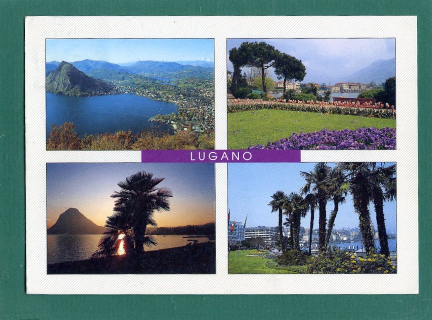 Cartoline postali: Lugano, 4 Ansichten, 2000, gelaufen, Grossformat – Usato da Sargans venduto da Hausi1951