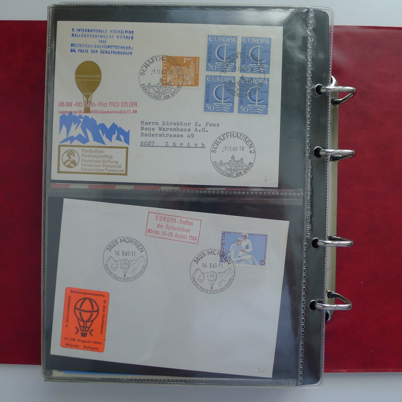 Alle Briefmarken: Ballon Flugpost - Briefe Sammlung in 2 Alben – Gebraucht aus Ebikon von SilvioFreund 9