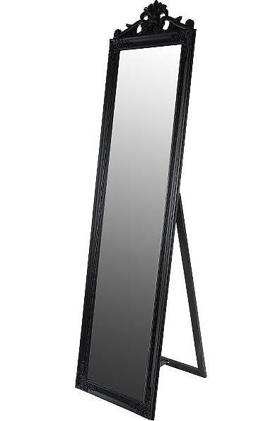 Specchi: Barocker Standspiegel mit Ornamenten "Xarpul", schwarz – Nuovo e nell'imballaggio originale da Flawil venduto da vivalacasa 1