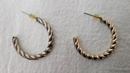 Creolen gedreht Ohrring Vintage Look Twist Croissant Design
