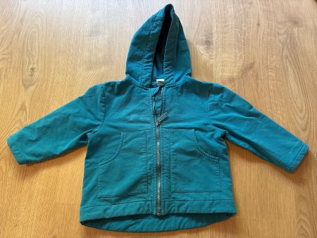 Hessnatur ("Regen")-Jacke, Grösse 86/92, blau, 98% Baumwolle