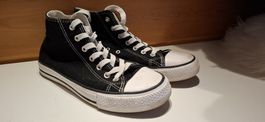 Sneaker schwarz weiss gr. 39 Stoff guter Zustand