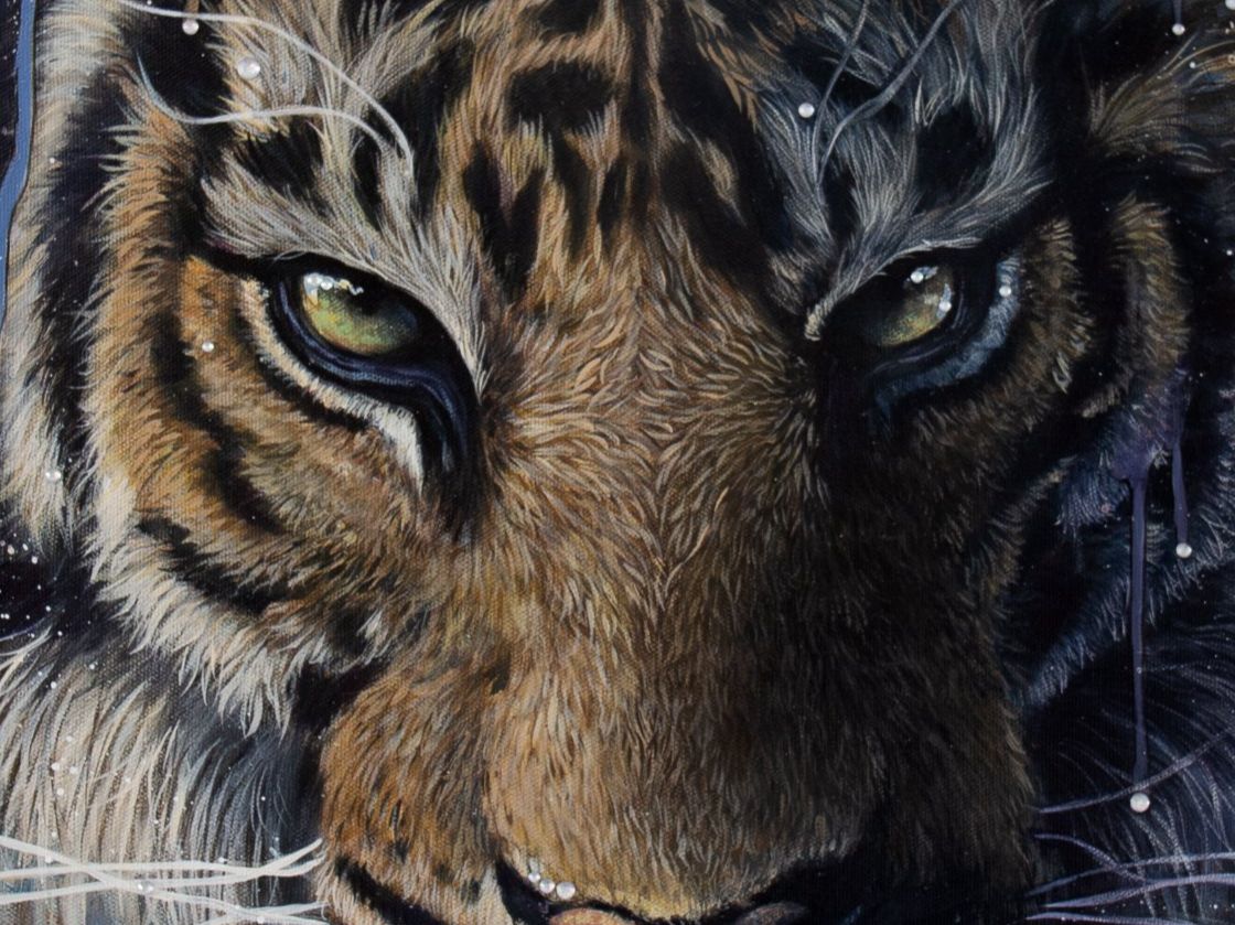 Tableaux: Original Tiger Acrylgemälde – Neuf (Voir description) à Therwil par Jazzio_Art 2