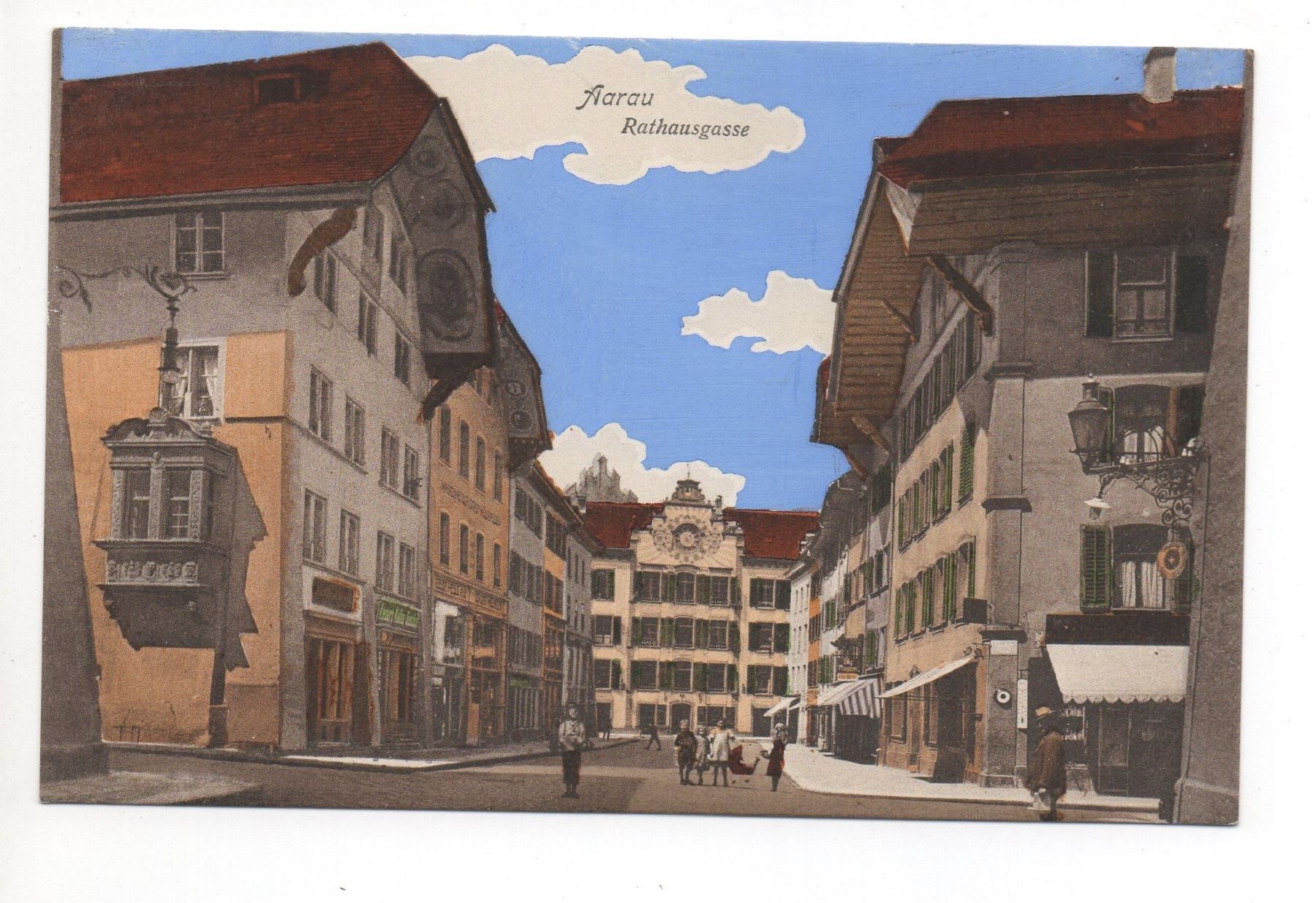 Cartoline postali: AARAU Rathausgasse – Nuovo (secondo la descrizione) da Jona venduto da philajona