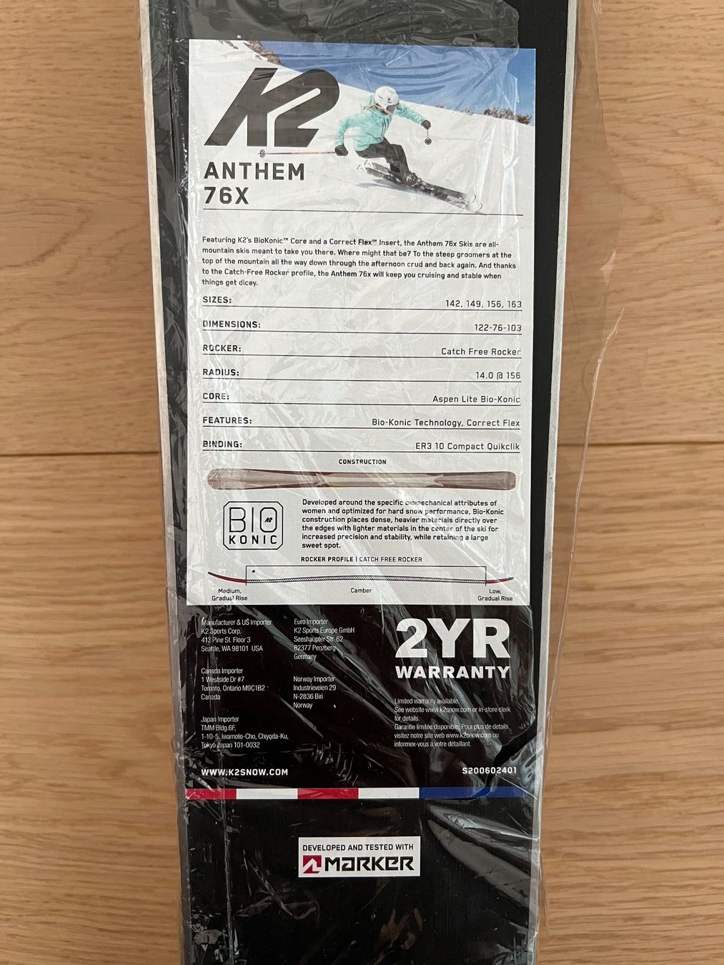 K2 Sci: ski K2 + marker binding  NEW Occasion – Nuovo e nell'imballaggio originale da Corsier GE venduto da Karol_save_planet 5