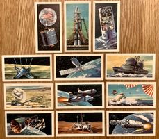 1971 - 12 Vintage THE RACE INTO SPACE Sammelbilder England