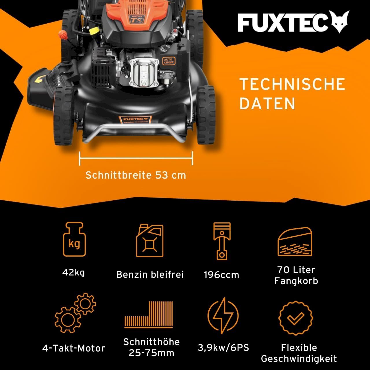 Rasenmäher: FUXTEC FX-RM5396eSPRO Benzin Rasenmäher – Neu und originalverpackt aus Bottighofen von zaap 2