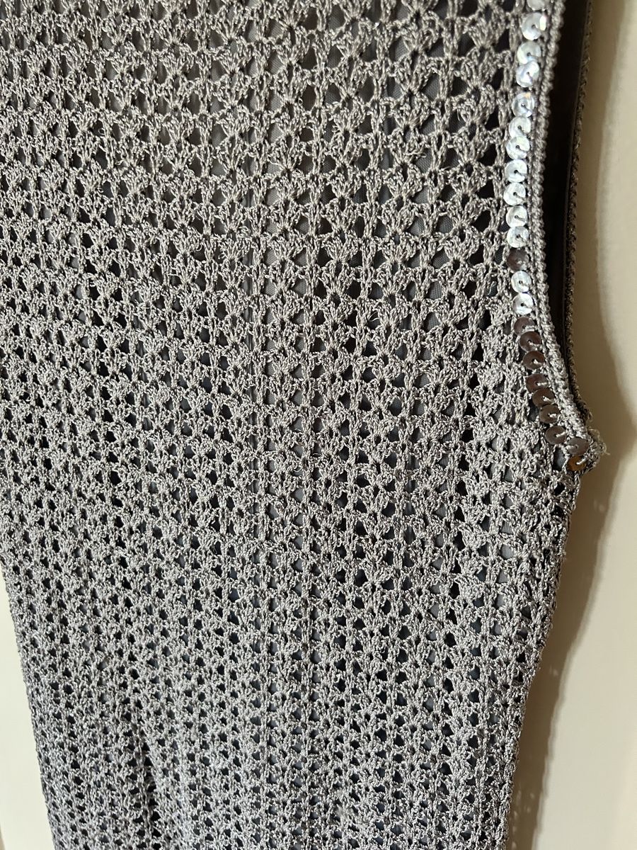 Vestiti: C&C Collection Silver Crochet Sequin Dress - Size S/M – Nuovo (secondo la descrizione) da Zürich venduto da Mistral61 7