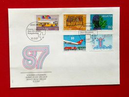 WERBEMARKEN 743 - 747 SATZ FDC 1987