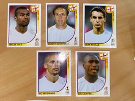 Panini WM 2002 - 5x England - Super Zustand