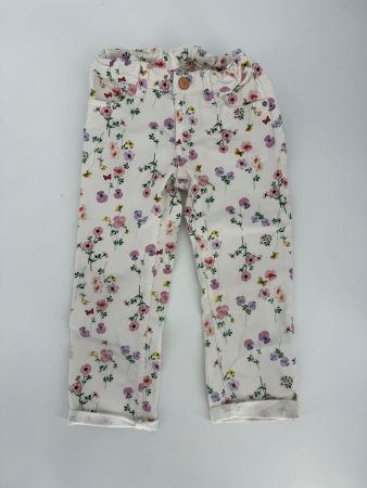 Mädchen Jeans mit Blumenmuster Gr. 116 von H&M