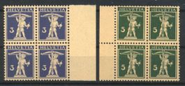 1933, Tellknabe, geriffeltes Papier, Nr. 182z–183z **