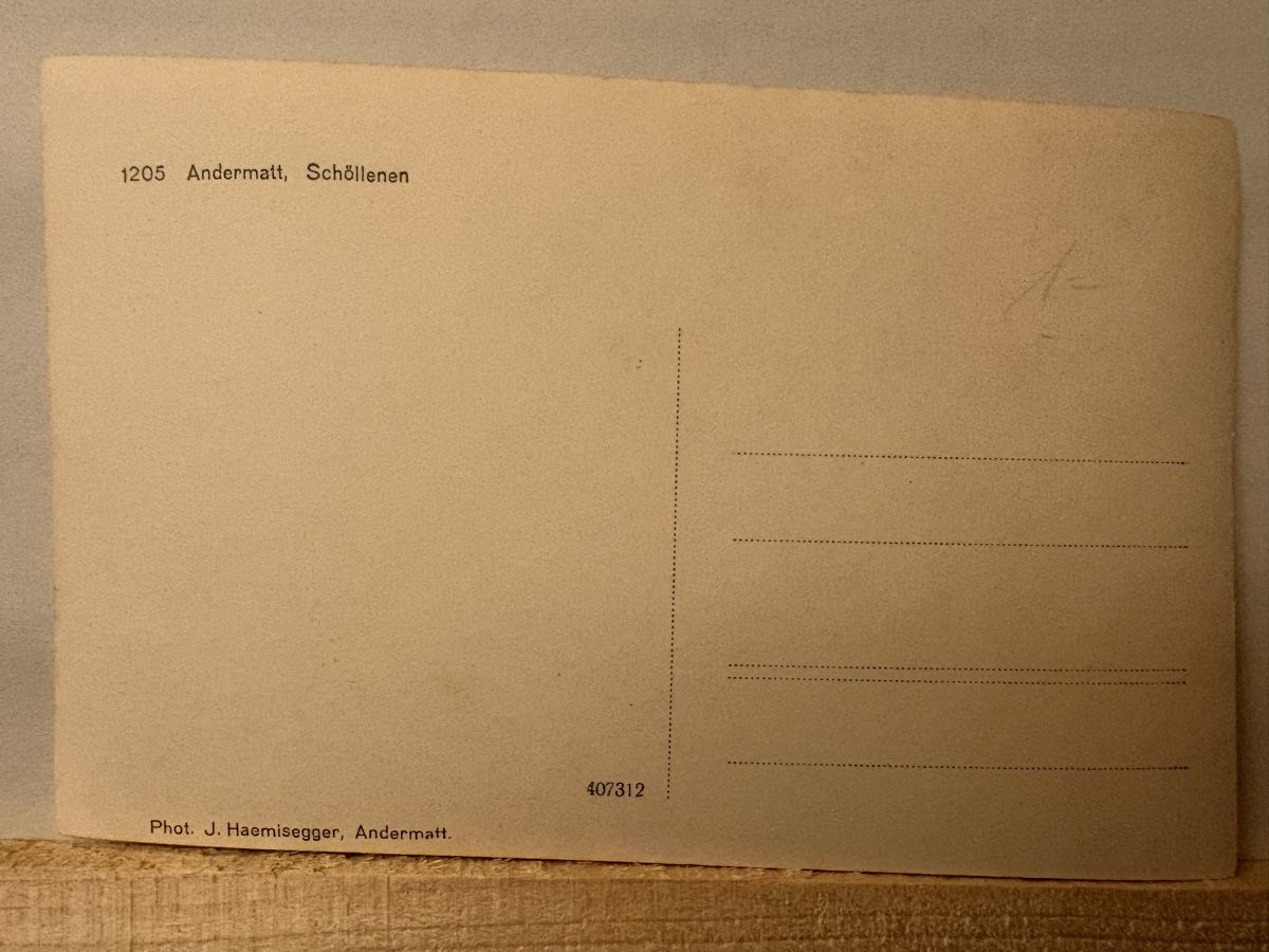 Cartoline postali: AK von Andematt Schöllenen – Usato da Rümlang venduto da Kartenpost1 1