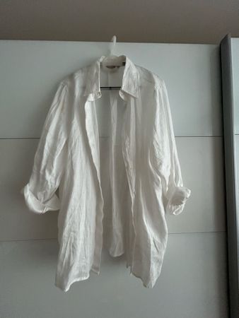 H&M Hemd Leinen Weiss Grösse XL neuwertig