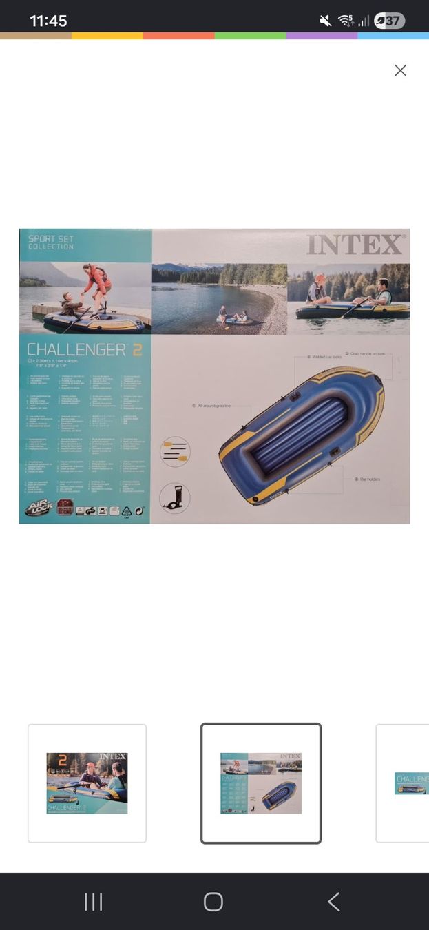 Boote: Bateau gonflable Intex Challenger 2 bleu 2 personnes utilisé – Neu (gemäss Beschreibung) aus Genthod von pra_fs6q 1