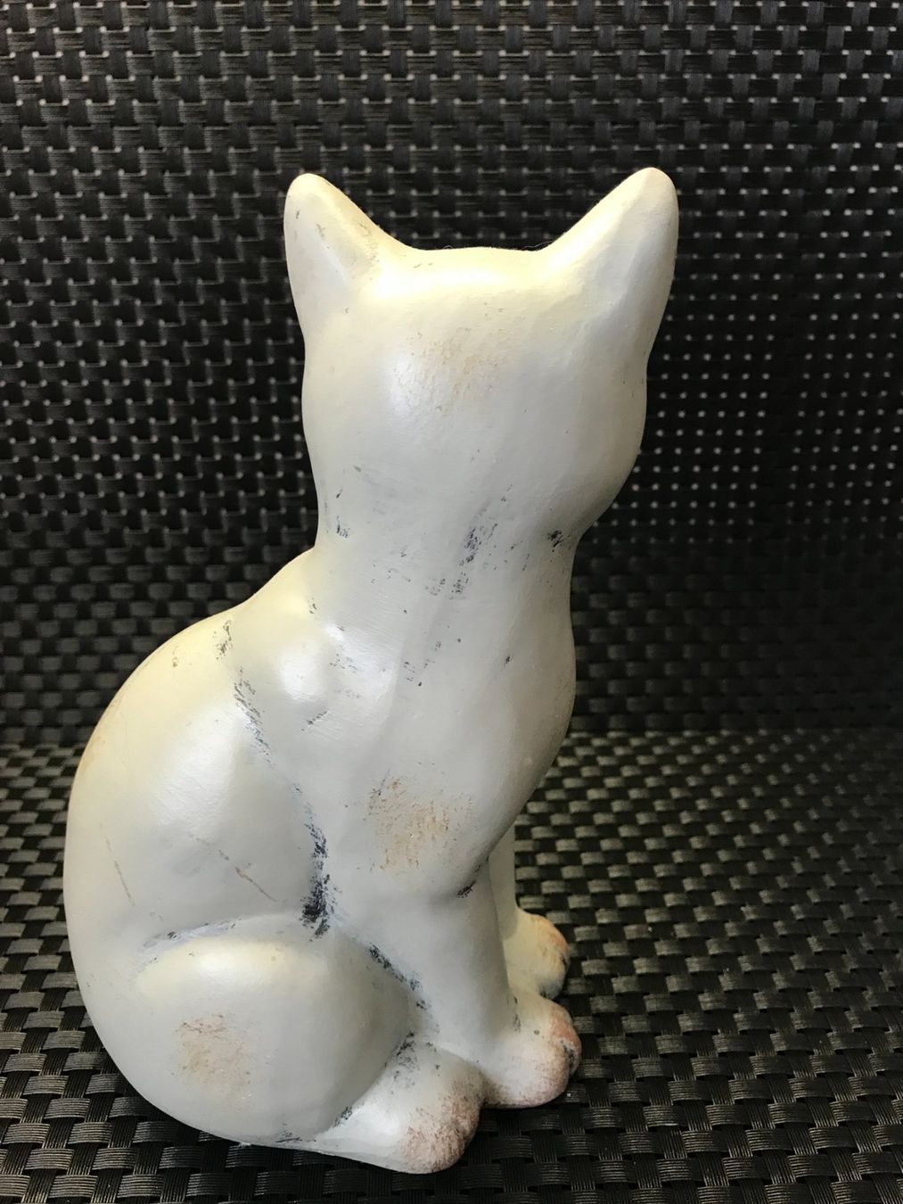 Figuren: FIGURINE CHAT CHATON EN TERRE CUITE ÉMAILLÉE – Gebraucht aus Payerne von msn_2kjl 3