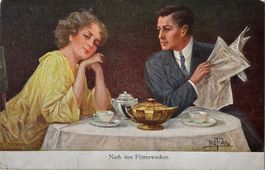 Bill Fischer, sign. - Liebespaar, nach Flitterwochen