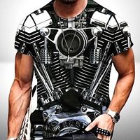 🏍️Ride in Style: Cooles T-Shirt mit Motorrad-Druck! XL🖤🔥